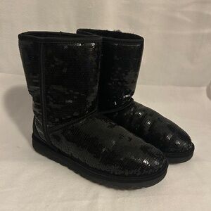 UGG Black Sequin Winter Boots